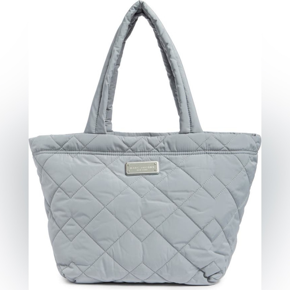 NEW Marc Jacobs Gray Quilted Tote Bag